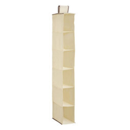 Orsina 6 Section Cream Hanging Shoe Organiser - thumbnail 3
