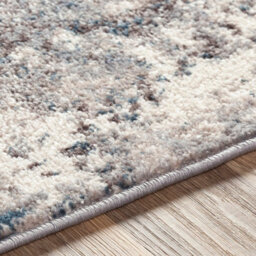 Livabliss Square Ankara-Abstract Blue Beige Modern Marble Living Dining Bedroom Rug 200 X 200 Cm Easy Care, Non Shedding - thumbnail 3