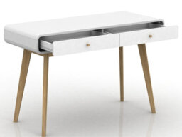 Dorel Home Aspen Desk With Drawer In Light Oak Look / White - thumbnail 5
