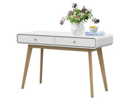 Dorel Home Aspen Desk With Drawer In Light Oak Look / White - thumbnail 6