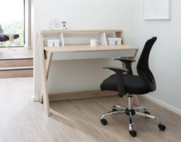 Dorel Home Aspen Desk With Drawer In Light Oak Look / White - thumbnail 3