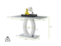 Furniturebox Uk Giovani 4 Grey Dining Table & 4 Green Belgravia Chairs - thumbnail 7