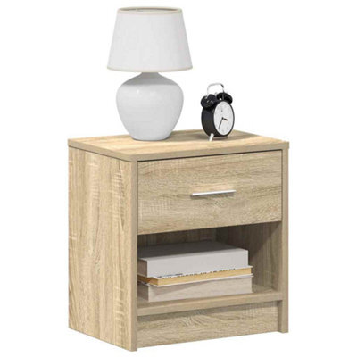 Walplus Bedside Cabinets 2 Pcs With Drawer Sonoma Oak 39X28X41 Cm - image 1