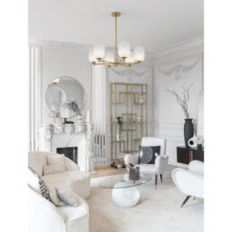 Luminosa Lighting Luminosa Balor Multi Arm Pendant Ceiling Light White, Brass Gold Led G9 6X5W - thumbnail 2