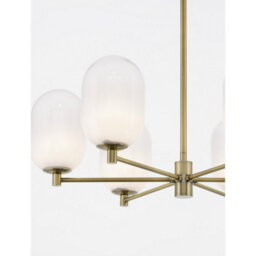 Luminosa Lighting Luminosa Balor Multi Arm Pendant Ceiling Light White, Brass Gold Led G9 6X5W - thumbnail 4