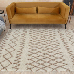 The Rugs Moroccan Shaggy Rugs And Runners Soft Fluffy Tribal Design High Pile Ivory And Beigeliving Room Kitchen Hallway 930 - thumbnail 8