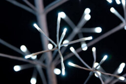 Shatchi 5Ft Christmas Pre-Lit White Twig Tree Cool Led Lights Metal Frame Decoration - thumbnail 8