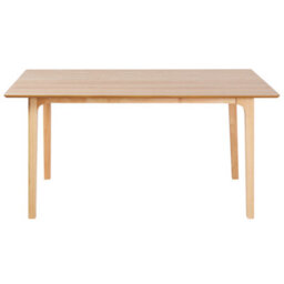 Beliani Dining Table Delmas Light Ash Wood 160 Cm 90 Cm - thumbnail 4