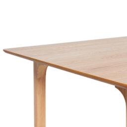 Beliani Dining Table Delmas Light Ash Wood 160 Cm 90 Cm - thumbnail 5