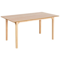 Beliani Dining Table Delmas Light Ash Wood 160 Cm 90 Cm - thumbnail 1