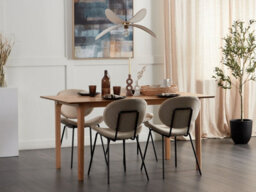 Beliani Dining Table Delmas Light Ash Wood 160 Cm 90 Cm - thumbnail 2