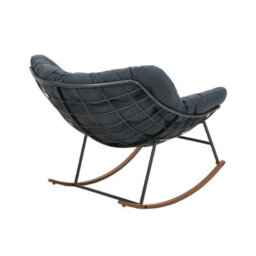 Living And Home Modern Rocking Chair With Grey Cushion, 90Cm (W) X 110Cm (D) X 75Cm (H) - thumbnail 5