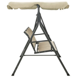 Walplus Garden Swing Chair With Canopy Anthracite And Sand - thumbnail 3