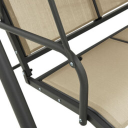 Walplus Garden Swing Chair With Canopy Anthracite And Sand - thumbnail 6