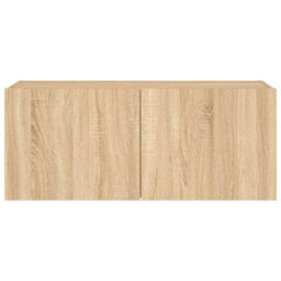 Walplus Tv Wall Cabinet With Led Lights Sonoma Oak 100X35X41 Cm - thumbnail 9