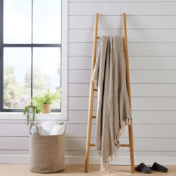 Marrakesh Super Soft Cotton Throw In Black, 228 X 254Cm - thumbnail 2