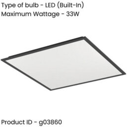 Loops Sleek Modern Black Square Ceiling Light For Stylish Indoor Spaces - thumbnail 2