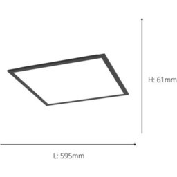 Loops Sleek Modern Black Square Ceiling Light For Stylish Indoor Spaces - thumbnail 4