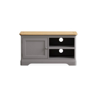 Furniture 48 Ashton Oak And Light Grey Painted Small Tv Cabinet