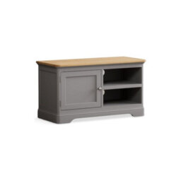 Furniture 48 Ashton Oak And Light Grey Painted Small Tv Cabinet - thumbnail 2