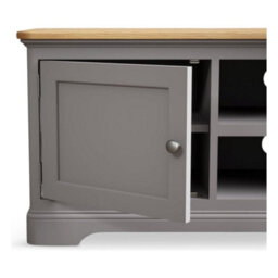 Furniture 48 Ashton Oak And Light Grey Painted Small Tv Cabinet - thumbnail 3