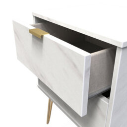 Fuji 2 Drawer Bedside Cabinet In Marble (Ready Assembled) - thumbnail 5