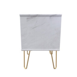 Fuji 2 Drawer Bedside Cabinet In Marble (Ready Assembled) - thumbnail 2