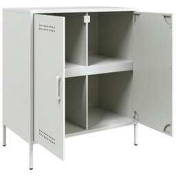 Berkfield Sideboard White 68X39X79 Cm Steel - thumbnail 9