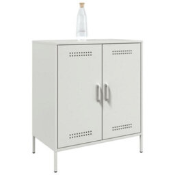 Berkfield Sideboard White 68X39X79 Cm Steel - thumbnail 4