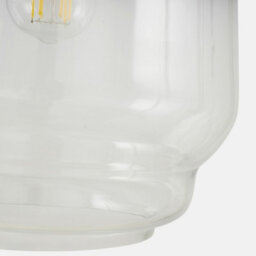 Pacific Lifestyle Fia Clear Glass And Black Nickel Metal Chain Drop Pendant - thumbnail 5
