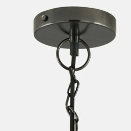 Pacific Lifestyle Fia Clear Glass And Black Nickel Metal Chain Drop Pendant - thumbnail 6
