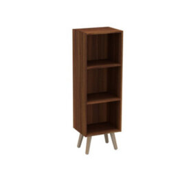 Urbn-Living Urbnliving 80Cm Height  3 Tier Teak Wooden Storage Cube Bookcase Scandinavian Style Pine Legs