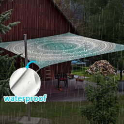 Green 2Mx2M Rectangular Shade Sail Waterproof Uv Resistant - thumbnail 4
