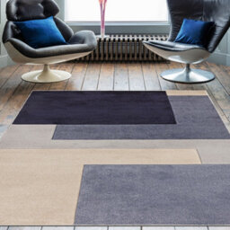 Blue Grey Multicoloured Modern Geometric 13mm Thick Stain-Resistant Rug For Living Room, & Dining Room-200Cm X 290Cm - thumbnail 1