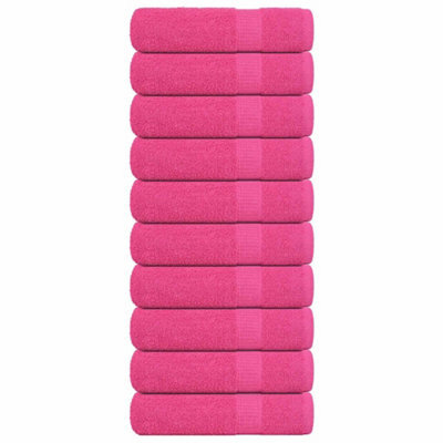 Berkfield Hand Towels 10 Pcs Pink 50X100 Cm 360 Gsm 100% Cotton - image 1