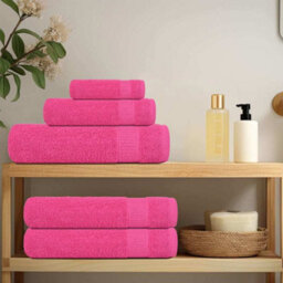Berkfield Hand Towels 10 Pcs Pink 50X100 Cm 360 Gsm 100% Cotton - thumbnail 3