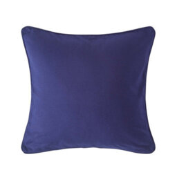 Homescapes Cotton Plain Navy Blue Cushion Cover, 45 X 45 Cm