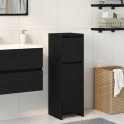 Walplus Bathroom Cabinet Black Oak 30 X 30 X 95 Cm Engineered Wood - thumbnail 1