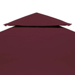 Walplus 2-Tier Gazebo Top Cover 310 G/ma 4X3 M Bordeaux - thumbnail 3
