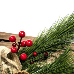 Christmas Tree World 55Cm Brown Decorative Wooden Sled With Gold Bow - thumbnail 4
