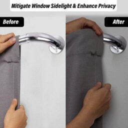 Bedlooms Chrome 28mm Blackout Curtain Pole Adjustable 120-210Cm, Heavy Duty Metal Rod - thumbnail 4