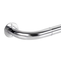 Bedlooms Chrome 28mm Blackout Curtain Pole Adjustable 120-210Cm, Heavy Duty Metal Rod - thumbnail 1
