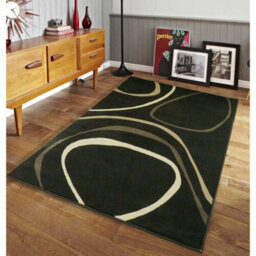 Aspect Furniture Patina Modern Rug With Swirl/wave Pattern, Brown - thumbnail 3