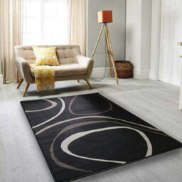 Aspect Furniture Patina Modern Rug With Swirl/wave Pattern, Brown - thumbnail 1