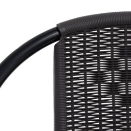 Berkfield Garden Chairs 2 Pcs Plastic Rattan And Steel 110 Kg - thumbnail 6