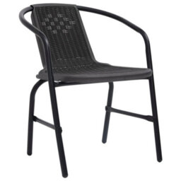 Berkfield Garden Chairs 2 Pcs Plastic Rattan And Steel 110 Kg - thumbnail 2