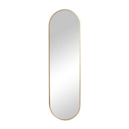 Melody Maison Warm Gold Oval Framed Wall Mirror 140Cm X 40Cm - thumbnail 6