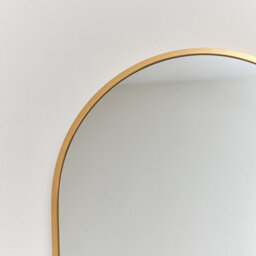 Melody Maison Warm Gold Oval Framed Wall Mirror 140Cm X 40Cm - thumbnail 3