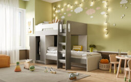 Flair Benito Wooden Bunk Bed - White And Grey - thumbnail 3