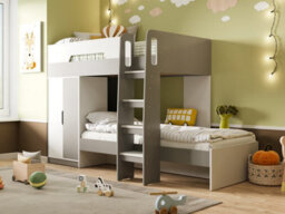Flair Benito Wooden Bunk Bed - White And Grey - thumbnail 2